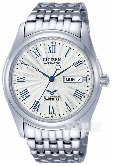 CitizenメカニカルシリーズNH8240-57Aプラチナ腕時計